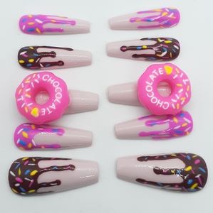 Donut Shop Sprinkle Kawaii 3D Charm Press on Nails
